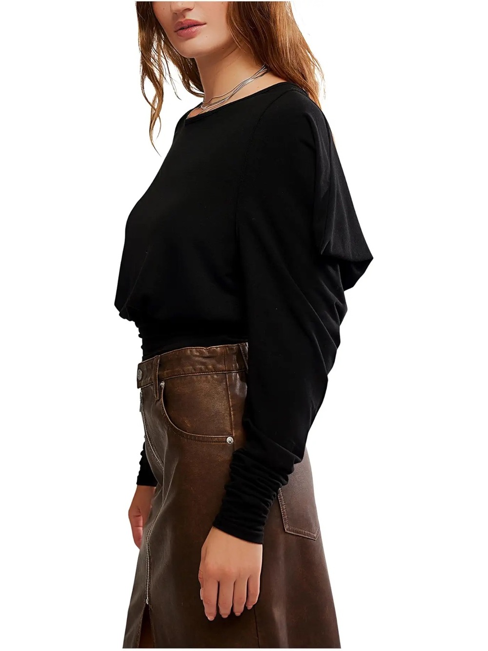 FREE PEOPLE Moxie Long Sleeve / Black XL - Picture 3 of 10